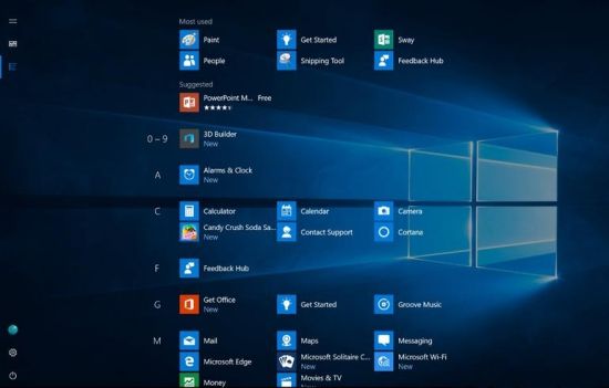 윈도10 1주년 업데이트 태블릿모드 새 시작메뉴