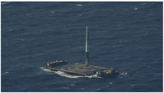스페이스X 팰컨9 1단 발사체 바다 위 무인선 착륙