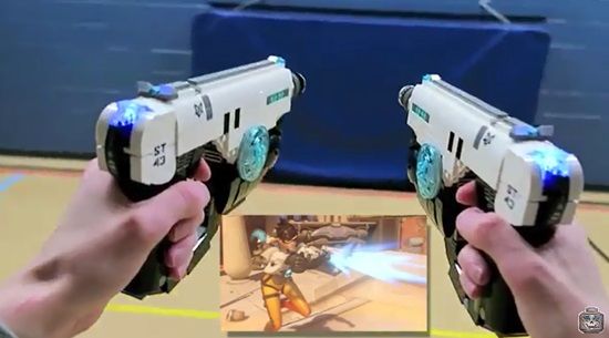 레고로 부활한 FPS 오버워치 ‘트레이서’ 쌍권총