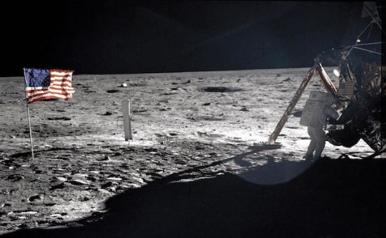 달에 도착한 아폴로 11호.(사진=나사)