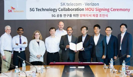 SKT-버라이즌, 5G 공동 연구 MoU 체결