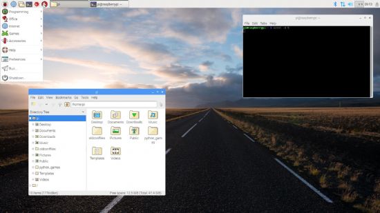 라즈베리파이재단의 PC 및 맥용 픽셀 공식 소개 이미지. LXDE 기반으로 자체 디자인한 아이콘과 창틀 및 네트워크 제어 메뉴 등 개선된 점이 부각됐다.