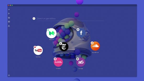 2017년초 공개된 신형 데스크톱 브라우저 '오페라 네온(Opera Neon)' 소개영상 스크린샷.