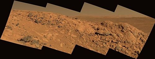 이 사진은 2003년 NASA의 첫 번째 화성 탐사 로버 ‘스피리트 로버’가 촬영한 화성의 모습이다. (사진=NASA)