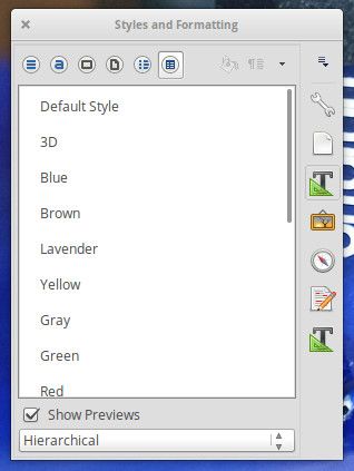 리브레오피스 5.3 버전 라이터(writer)에 추가된 표 스타일 기능.