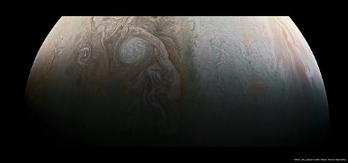 아마추어 천문학자 로만 트카첸코는 주노 우주선이 촬영한 목성 사진을 편집해 공개했다. (사진=NASA/JPL-Caltech/SwRI/MSSS/로만 트카첸코)
