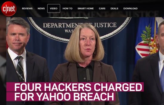 미국 법무부가 3월 15일(현지시간) 2014년 야후 이용자 계정 5억 개의 해킹을 주도한 용의자 4명을 기소했다.