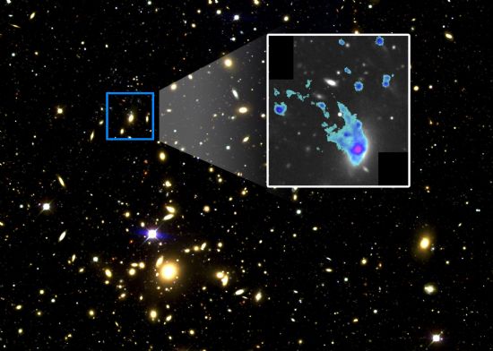 은하 진화과정 밝힐 '해파리 타원은하' 발견