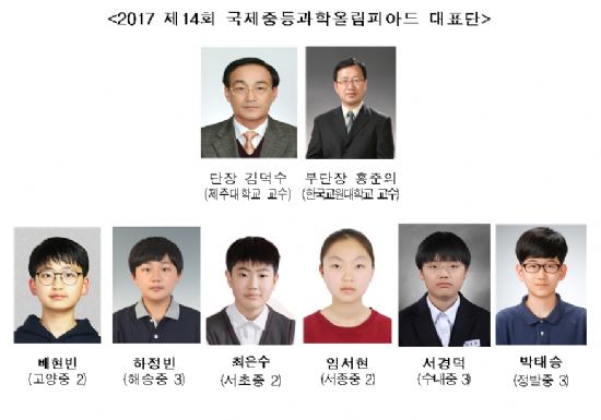 韓대표단, 국제중등과학올림피아드서 10위 달성