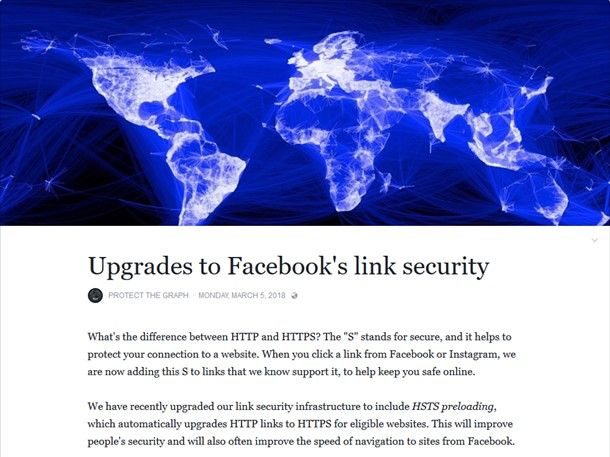 페이스북에 HTTP 링크 공유하면 HTTPS로 바뀐다