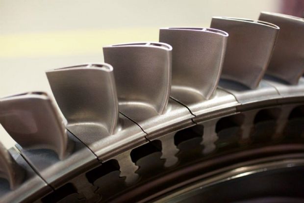 지멘스가 3D프린터로 제작한 니켈 합금 터빈 블레이드.(사진=지멘스)