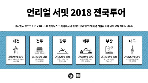 에픽게임즈, 언리얼 서밋 2018 전국 투어 개최
