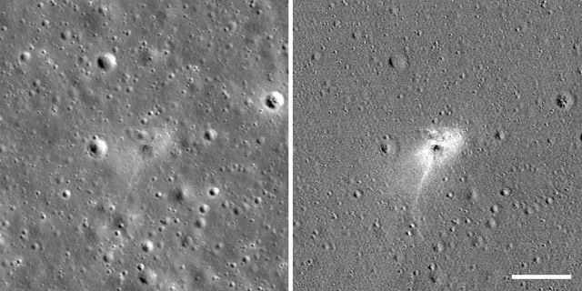NASA, 달 착륙선 충돌현장 사진으로 공개