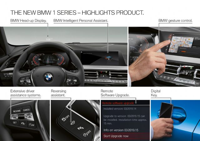 BMW 디지털 키 등 새로운 기술들이 집약된 BMW 뉴 1시리즈 (사진=BMW)