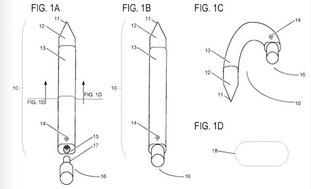MS, 휘어지는 스타일러스 펜 특허 ‘무선 이어폰으로 변신’