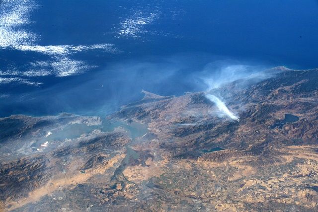NASA 우주 비행사가 본 美 캘리포니아 산불