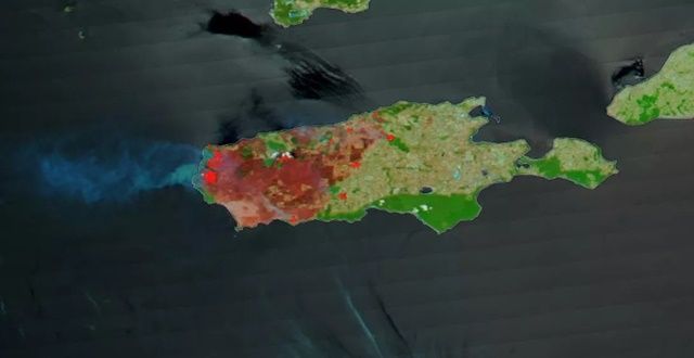 NASA 위성이 촬영한 호주 산불의 모습