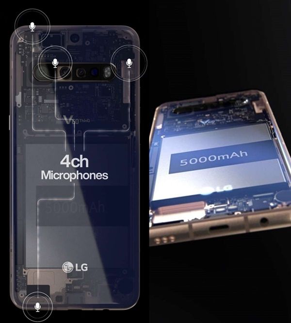 LG 스마트폰 ‘V60 씽큐’ 이미지 유출...4개 카메라·5000mAh 배터리