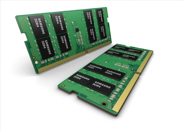 삼성전자의 노트북용 10나노급 32GB DDR4 SoDIMM. (사진=삼성전자)