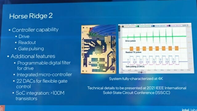 3일(미국 현지시간) 인텔 랩스가 양자 컴퓨터 제어용 칩인 호스리지Ⅱ를 공개했다. (사진=인텔)
