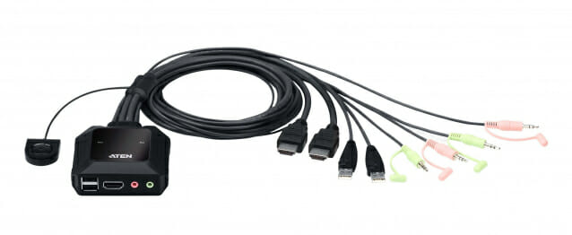 에이텐, USB 4K HDMI 케이블 KVM 원격 포트 CS22H 스위치 공개
