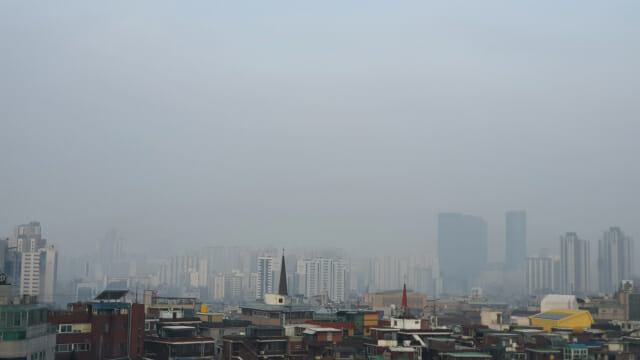 춘천 미세먼지 농도 왜 높은지 봤더니...中·北 유입 오염물질 탓