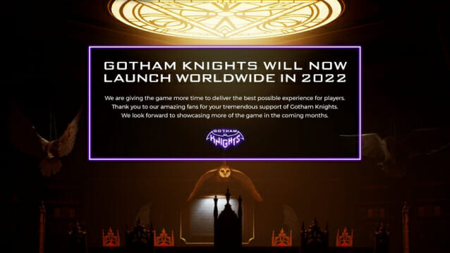 WB게임즈, 신작 배트맨 IP 게임 '고담 나이트' 출시 2022년으로 연기