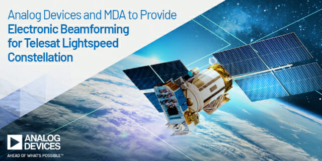 ADI, MDA와 협력해 캐나다 텔레샛 라이트스피드 위성군에 빔포밍 기술 제공