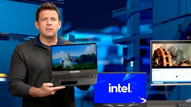 인텔이 31일 컴퓨텍스 2021 기조연설을 통해 엘더레이크 탑재 노트북 시제품을 공개했다. (사진=인텔)