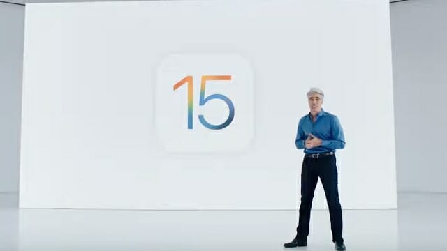 애플이 7일 오전(미국 현지시간) 모바일 기기용 새 운영체제인 iOS 15을 공개했다. (사진=애플)