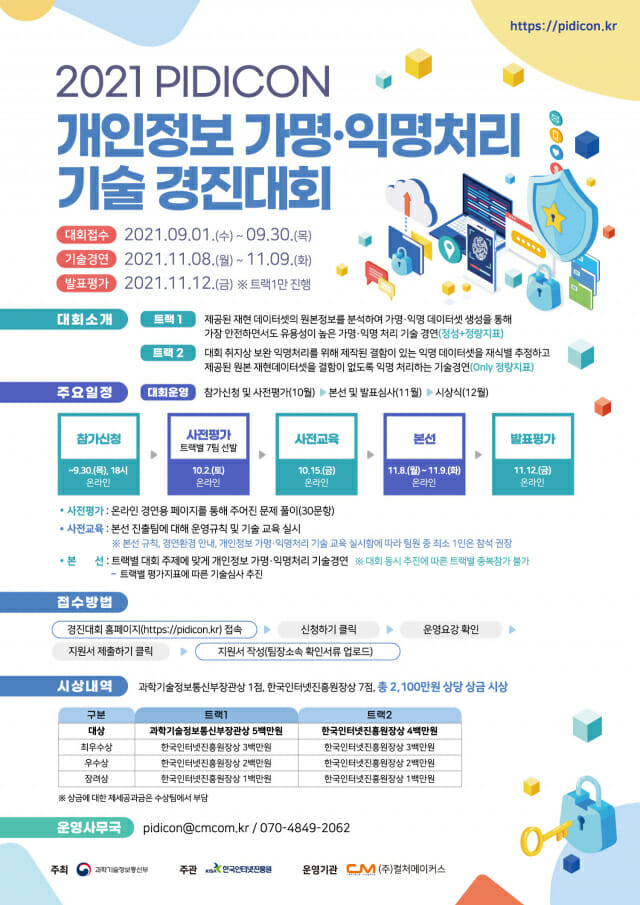 KISA, 10월 '가명·익명 처리 기술 경진대회' 개최