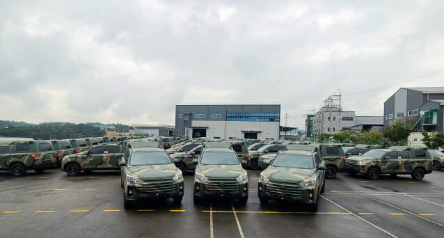 쌍용차, ‘렉스턴 스포츠’ 700여대 국군 지휘 차량으로 공급