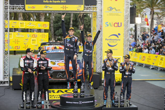현대팀 WRC 스페인 랠리서 1, 3위로 더블 포디움 달성