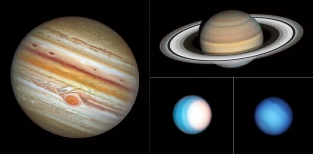허블이 새로 찍은 태양계 행성들의 모습 [우주로 간다]