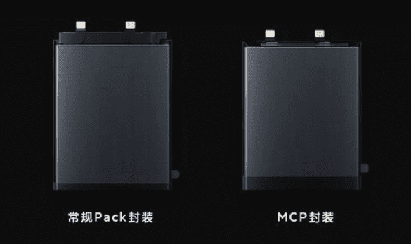 샤오미의 MCP 패키징을 적용한 배터리(우)가 기존 배터리 대비 작은 부피를 가진다. (사진=샤오미)