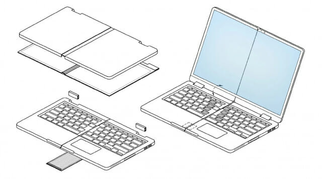 삼성, 4등분 분리형 '폴더블 노트북' 특허 승인