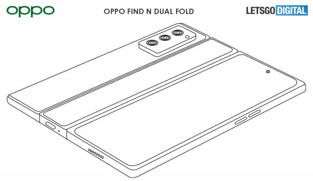 오포도 스마트폰 두번 접는다…듀얼 폴더블폰 특허 공개
