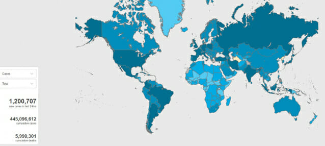 전세계 코로나19 사망 공식 집계 600만명 돌파