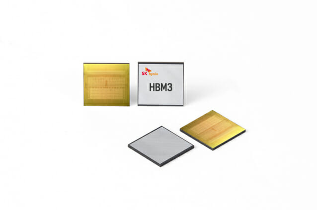 SK하이닉스가 개발한 고대역폭메모리(HBM)3 D램(사진=SK하이닉스)