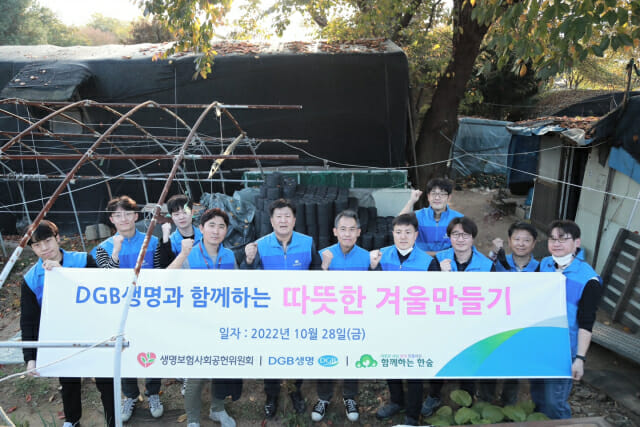 DGB생명, '따뜻한 겨울만들기' 연탄 나눔 봉사활동 전개