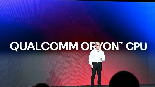 퀄컴 새 CPU 아키텍처 명칭 '오라이온'을 공개하는 제럴드 윌리엄스 퀄컴 수석 부사장. (사진=지디넷코리아)