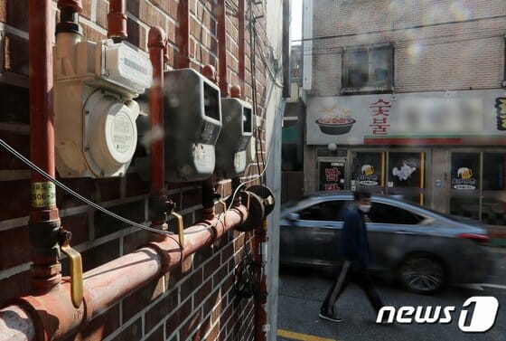 서울 시내 주택가에 설치된 가스 계량기의 모습 (사진=뉴스1)