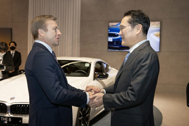 이재용 회장, BMW 회장 만나 배터리 협력 논의