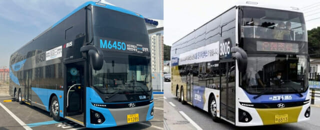 M버스(광역급행버스·왼쪽)와 일반 광역버스(직행좌석버스)