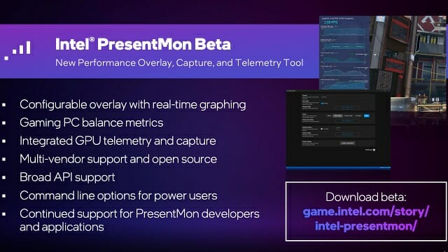 인텔이 공개할 GPU 성능 측정 프로그램 '프레젠트몬'. (자료=인텔)