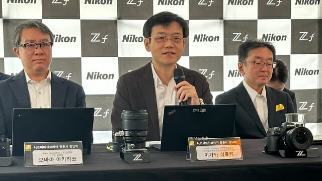 이가와 히로키 일본 니콘 커뮤니케이션 매니저(중앙). (사진=지디넷코리아)