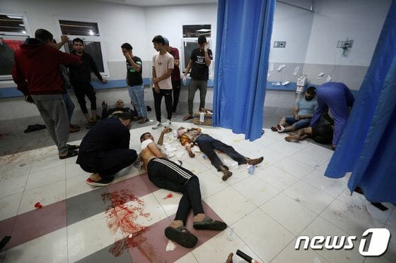 이스라엘, 가자지구 병원 공습으로 500명 사망