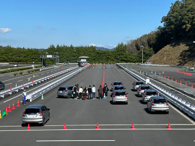 혼다가 운영하는 도치기현 하가군에 위치한 모빌리티 리조트 모테기에서 교통교육을 받는 일본자동차연맹 연수자들 (사진=지디넷코리아)