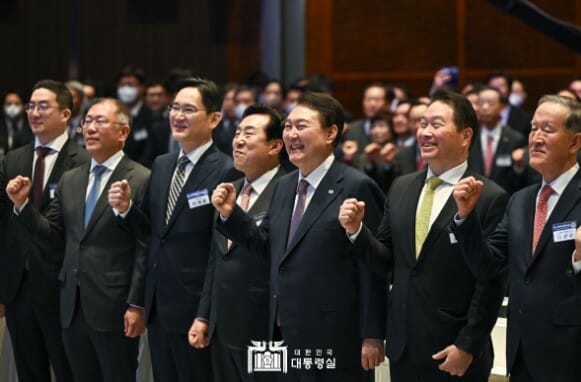 경제계 신년인사회에 참석한 윤석열 대통령 (사진=대통령실)