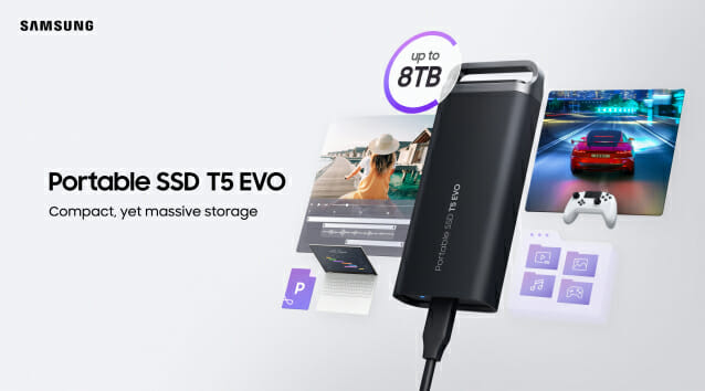 삼성전자, 업계 최대 8TB 포터블 SSD 'T5 EVO' 출시